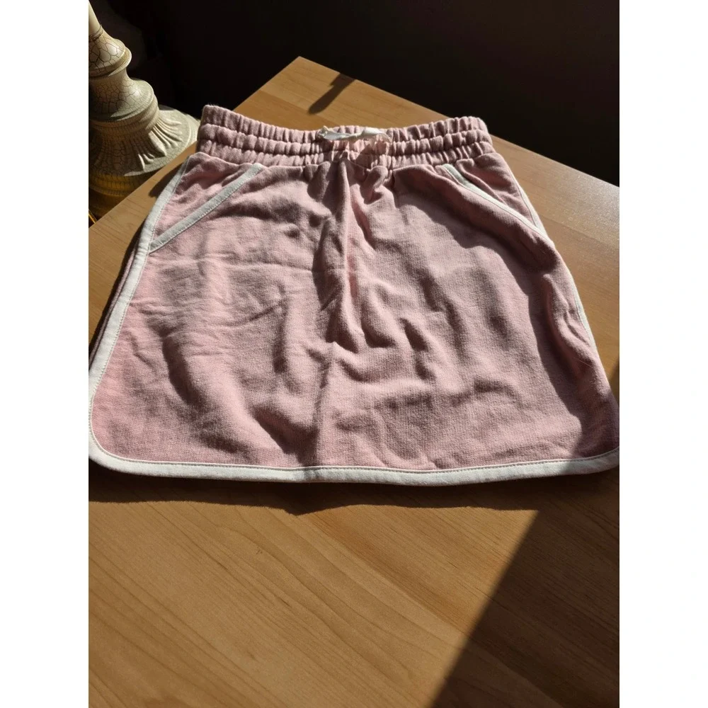 Carters‎ Kid Girls Pink French Terry Skirt White Trim Size 7 7A Sporty Casual